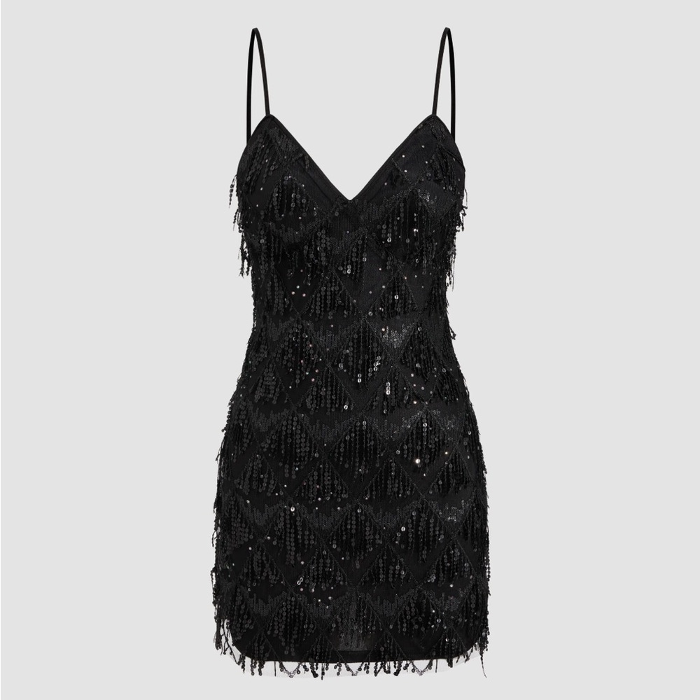 Elegant Black Sequin Dress